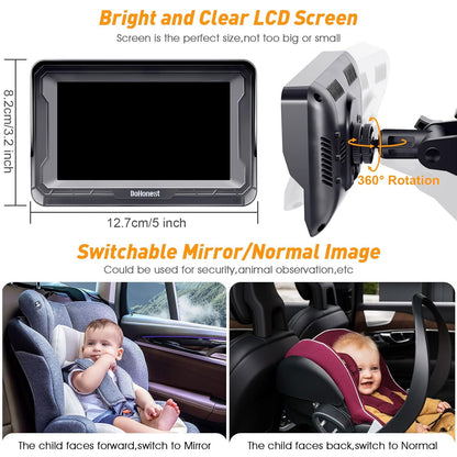 DoHonest Baby Car Camera HD 1080P: Rear Facing Car Baby Monitor Clear Image