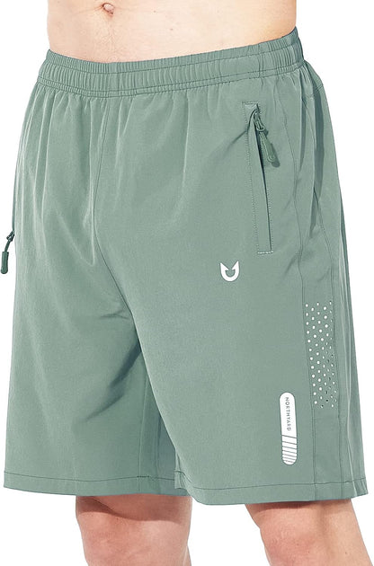 NORTHYARD Men's Athletic Running Shorts Gym Workout 7"/9"/5" Zipper Pockets