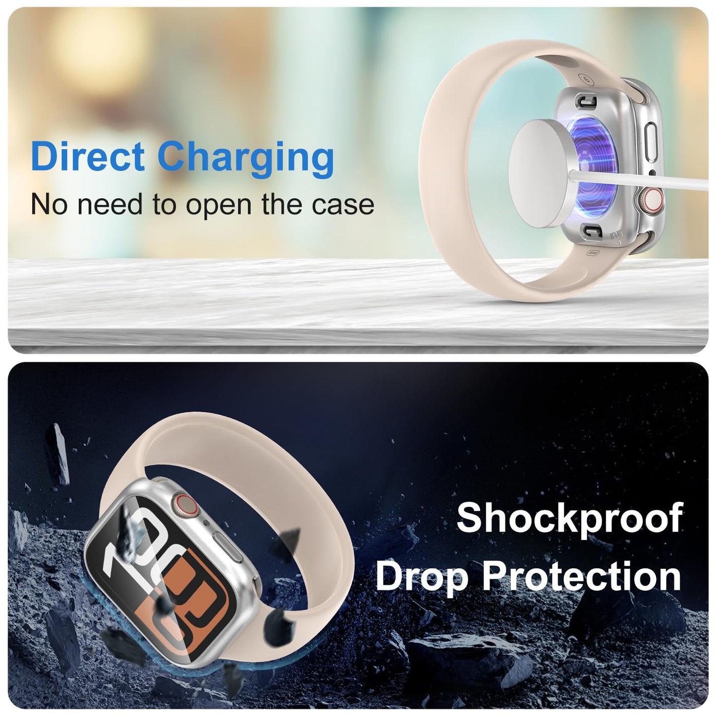 YIJDACASE 3 in 1 Waterproof Case for 40mm Apple Watch SE 3/2/1 Series 6/5/4