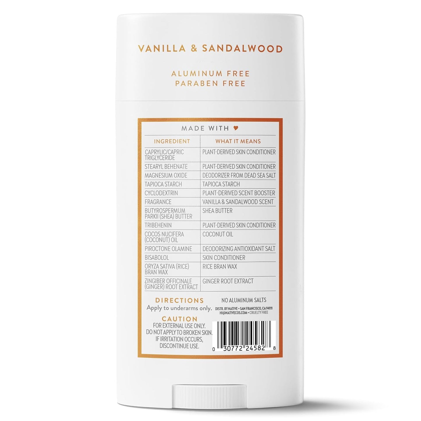 Native Aluminum Free Deodorant, Ocean & Timber, Large Size Stick, 72 Hour Odor Control, for Women & Men, Contains Naturally Derived Ingredients, 3.1 oz