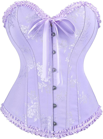 frawirshau Women's Overbust Costume Corset Renaissance Victorian