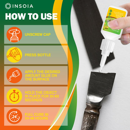 INSOIA Super Medium CA Glue, 20g, Strong Bond, with Precision Tips