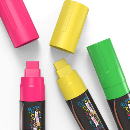 CHALKY CROWN Liquid Chalk Markers - Bold Chalkboard Markers - 8 Pack, 6mm