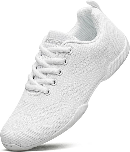 BAXINIER Girls White Cheerleading Shoes