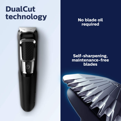Philips Norelco All-in-One 3000 Series 13 in 1 Trimmer, Beard Styler & Men's Hair Clipper, 9 Length Settings & Self-Sharpening Skin-Friendly Blades, MG3919/50