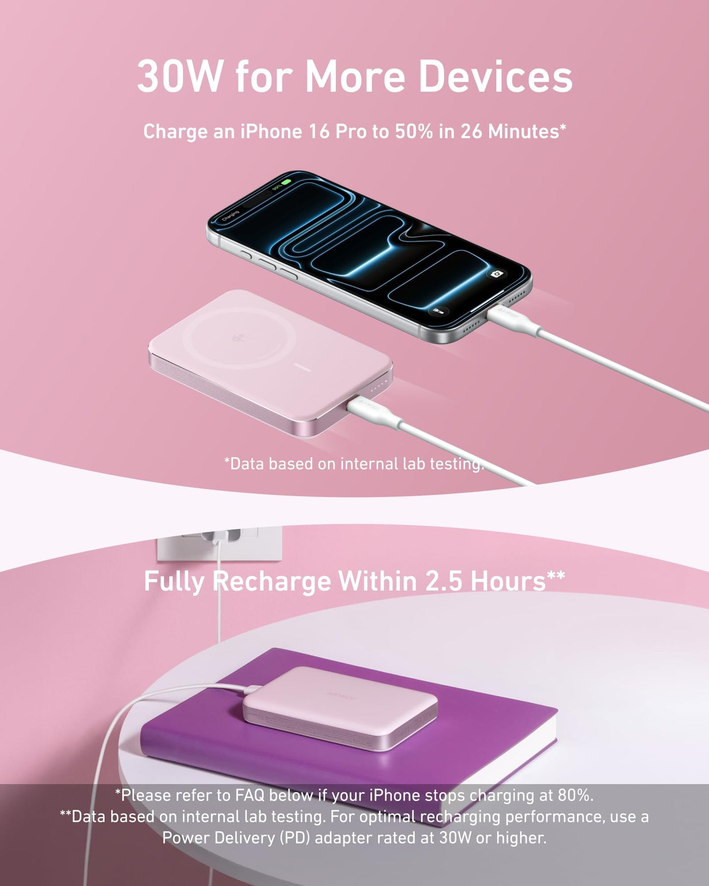 Anker MagGo Power Bank, 10,000mAh Qi2-Certified 15W Portable Charger