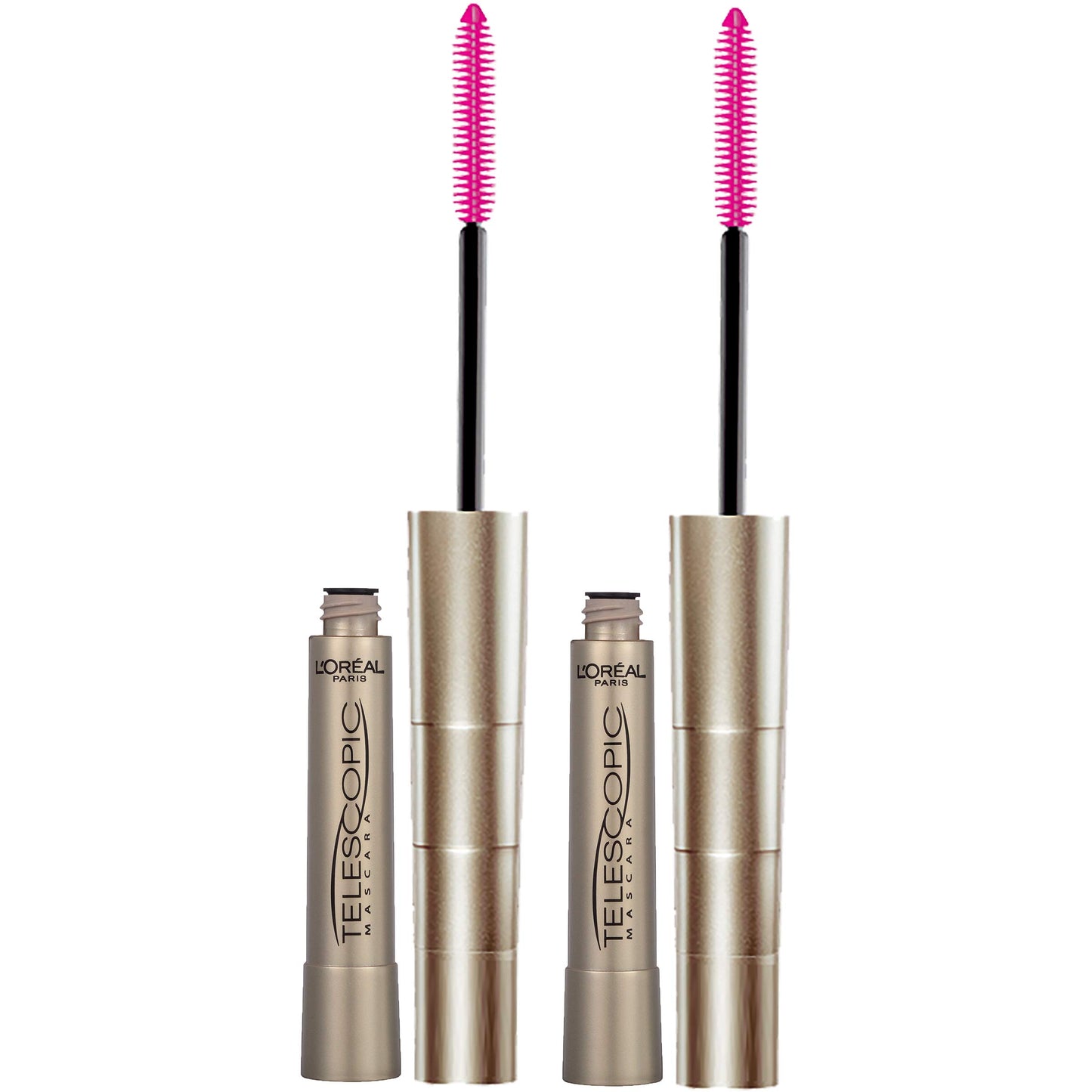 L’Oreal Paris Makeup Original Telescopic Mascara, Separating Mascara Volume and Length Formula, Washable, Blackest Black, 0.27 Fl Oz., 1 Count