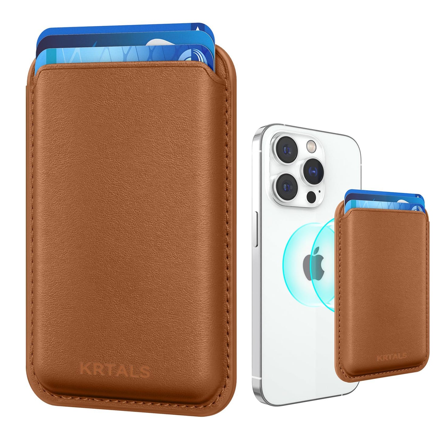 Magnetic Wallet Cell Phone Card Holder for Phone Case with Mag-Safe
