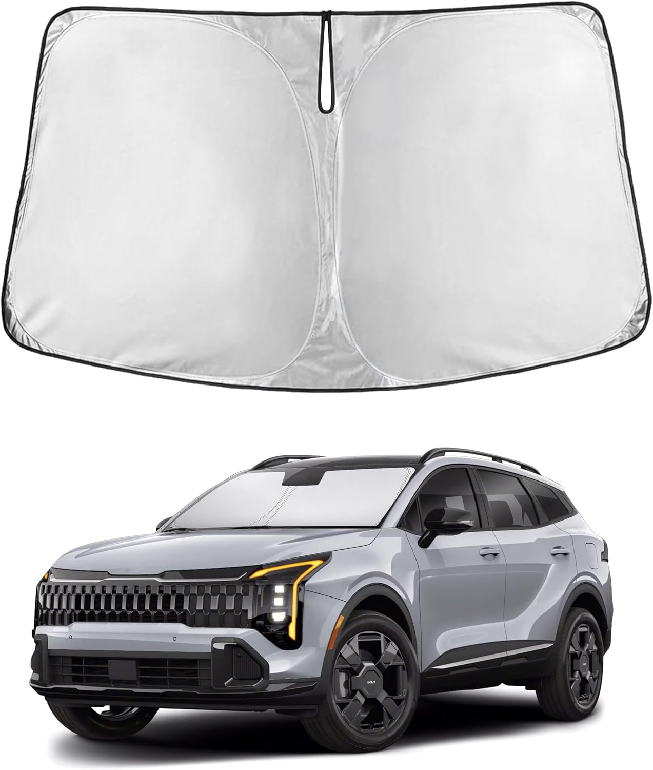 Econour Car Windshield Sun Shade, Front Window Sun Blocker for SUVs,Sedan