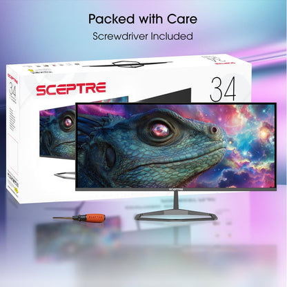 Sceptre New 22-Inch Gaming Monitor, FHD 1080p, Up to 144Hz, HDMI, DisplayPort, Built-in Speakers, Machine Black (E225W-FW144 Series, 2026)
