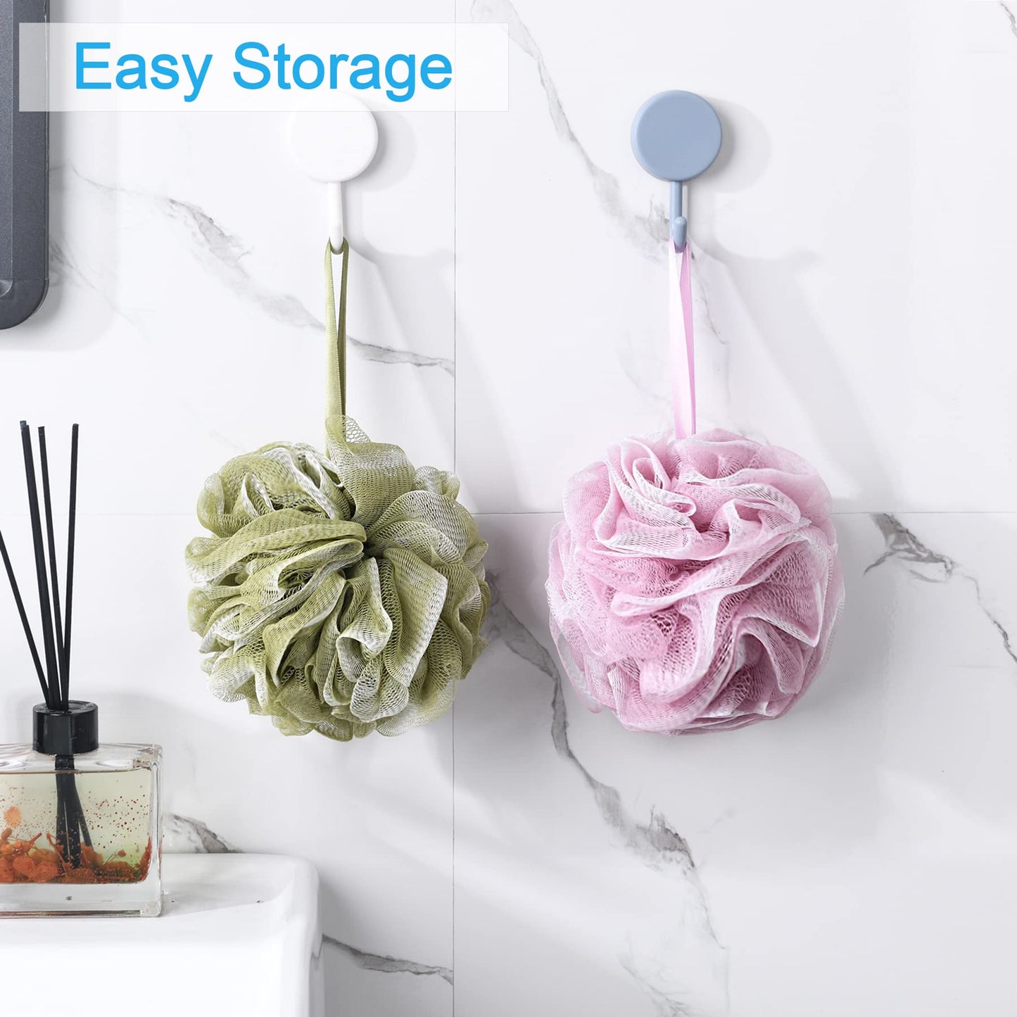 AmazerBath Loofah Sponge 75g/Piece, Loofah for Men Body Scrubber - Bath Sponge Loofa Set of 4 Black (Large)