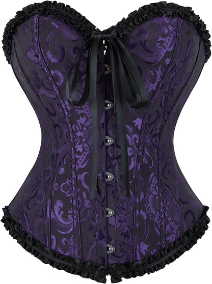 frawirshau Women's Overbust Costume Corset Renaissance Victorian