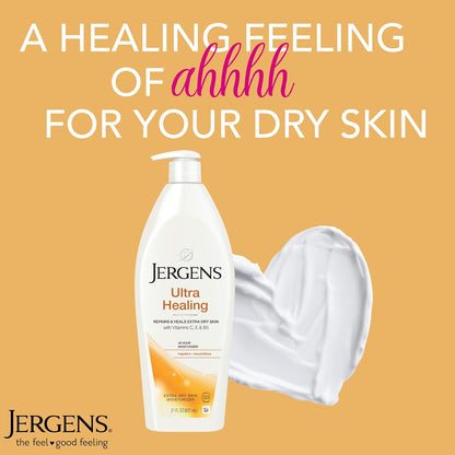 Jergens Ultra Healing Body Lotion, Moisturizer for Dry Skin, 32 fl oz