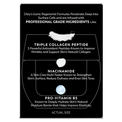 Olay Face Moisturizer, Regenerist Micro-Sculpting Facial Cream for Women - Anti-Aging, Anti-Wrinkle, Firming Skin Care - Triple Collagen Cream, Peptide Moisturizer, Hyaluronic Acid, Niacinamide, 1.7oz