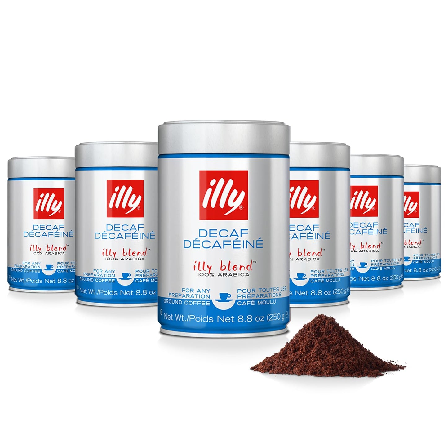 illy Intenso Ground Espresso Coffee, Bold Roast, Intense, Robust and Full Flavored With Notes of Deep Cocoa, 100% Arabica Coffee, No Preservatives, 8.8 Ounce Can (Pack of 1)