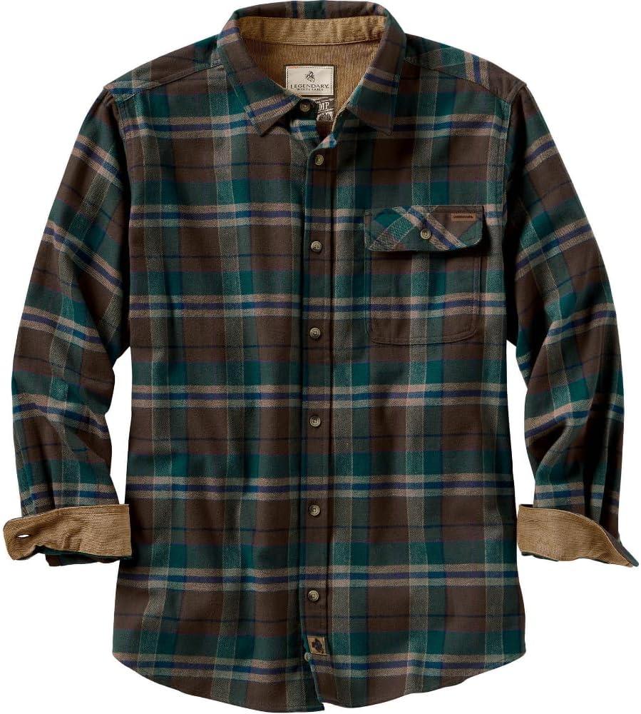 Legendary Whitetails Mens Flannel Long Sleeve Button Down 100% Cotton Shirt
