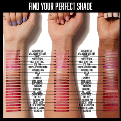 wet n wild Silk Finish Lipstick, Hydrating Rich Buildable Lip Color, Formulated with Vitamins A,E, & Macadamia for Ultimate Hydration, Cruelty-Free & Vegan - A Short Affair