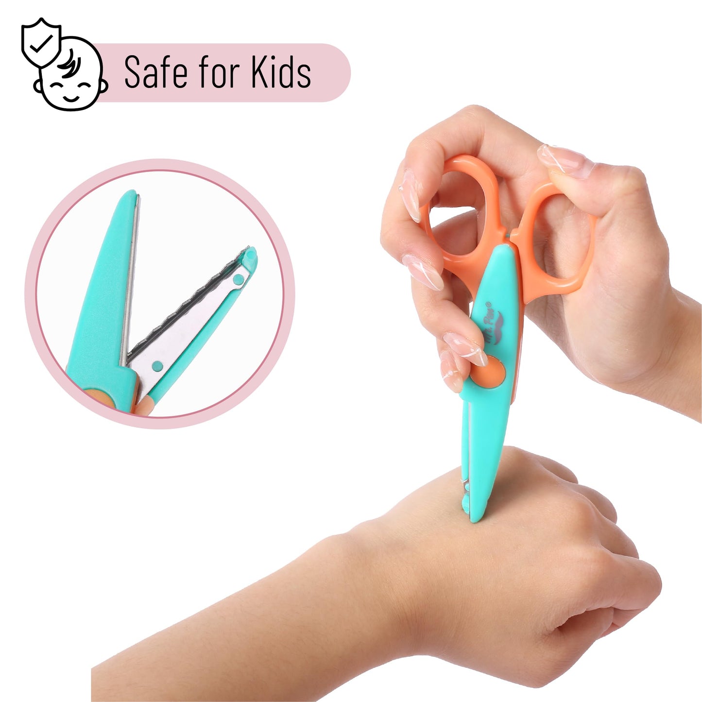 Mr. Pen- Craft Scissors Decorative Edge, 6 Pack, Bright Zig Zag Scissors