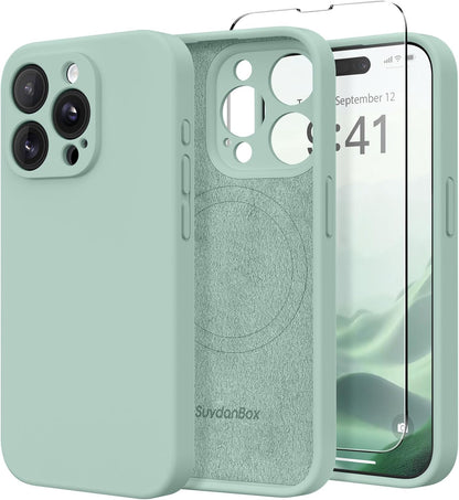 Magnetic for iPhone 17 Case Silicone Matcha