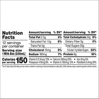 Horizon Organic Shelf Stable Whole Milk Boxes, Pack of 18-8g Protein per Serving
