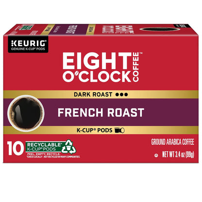 Eight O'Clock Coffee Hazelnut, Single-Serve Keurig K-Cup Pods, Flavored Medium Roast Coffee Pods, 96 Count
