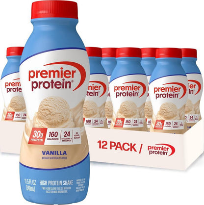 Premier Protein 30g High Protein Shake, Chocolate, 12 Pack