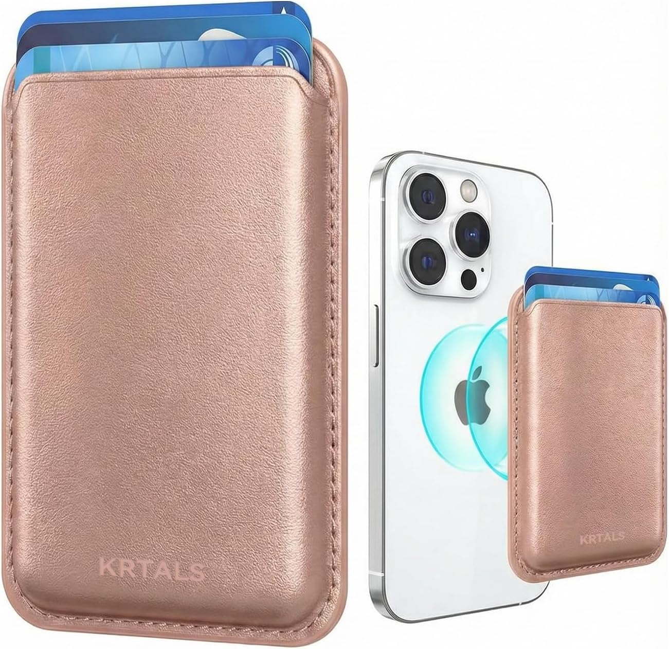 Magnetic Wallet Cell Phone Card Holder for Phone Case with Mag-Safe