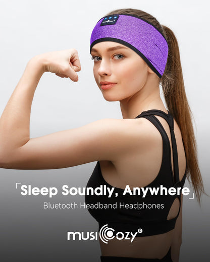 MUSICOZY Sleep Headphones Bluetooth Headband Headphones for Side Sleepers