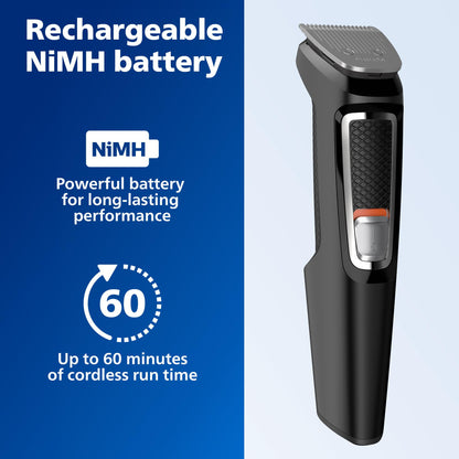 Philips Norelco All-in-One 3000 Series 13 in 1 Trimmer, Beard Styler & Men's Hair Clipper, 9 Length Settings & Self-Sharpening Skin-Friendly Blades, MG3919/50