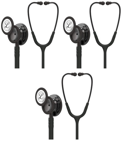 3M Littmann Classic III Monitoring Stethoscope, 5803, More Than 2X as Loud, Weighs Less, Stainless Steel Black-Finish Chestpiece, 27" Black Tube, Stem and Headset
