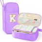 Cute Large Pencil Case Pouch,Personalized Initial Pencil Bag for Girls Boy