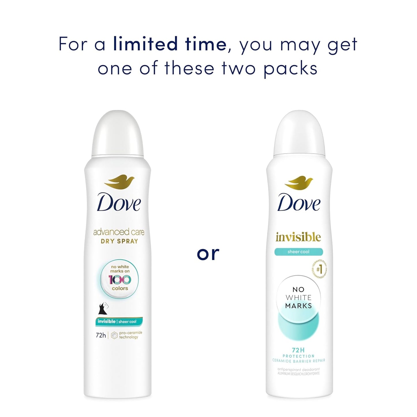 Dove Invisible Antiperspirant Dry Spray Clear Finish 3PK 3.8 oz