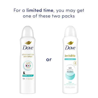 Dove Invisible Antiperspirant Dry Spray Clear Finish 3PK 3.8 oz