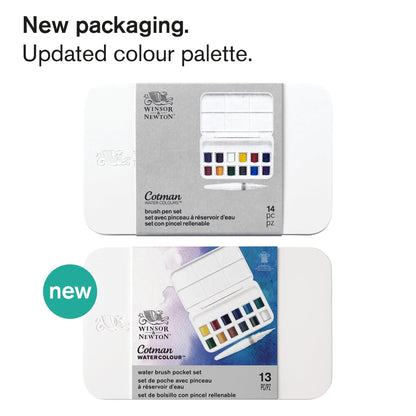 Winsor & Newton Cotman Watercolor Paint Set, Sketchers' Pocket Set
