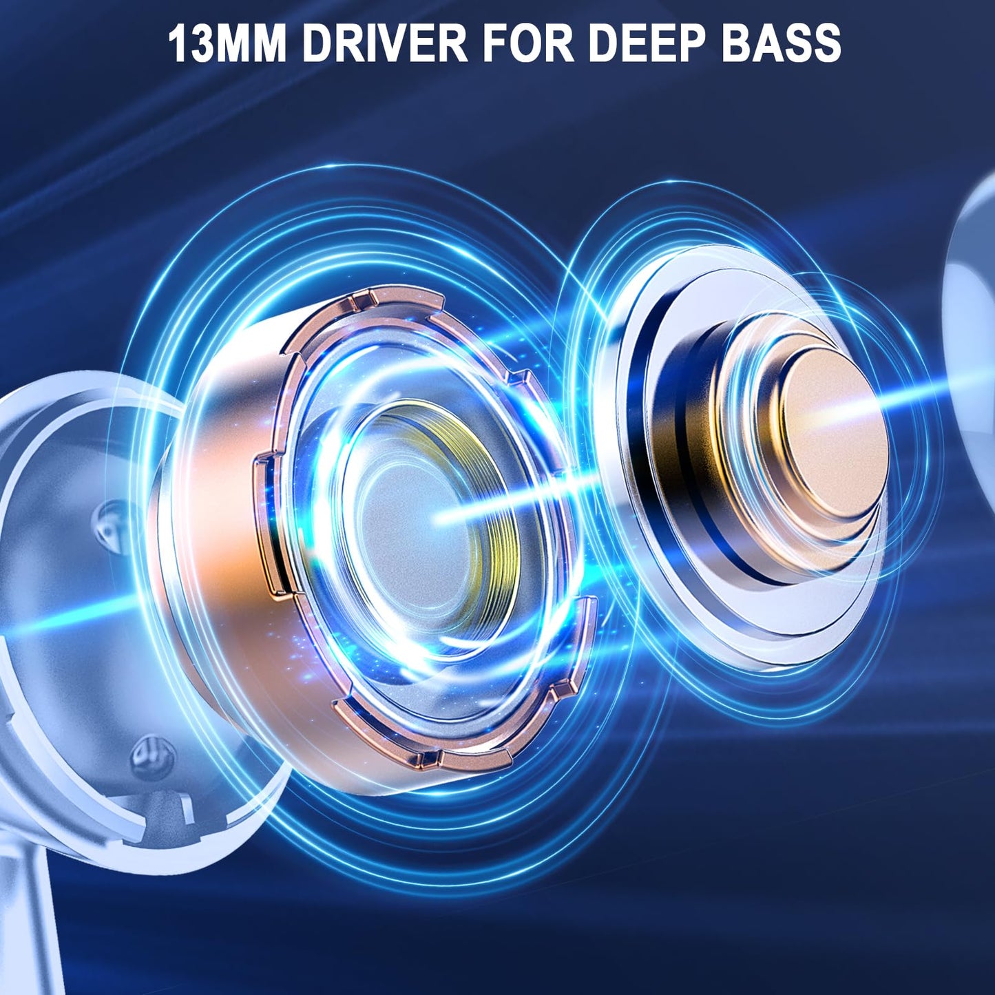 Wireless Earbuds, Bluetooth 5.4 Ear Buds, LED Power Display, 6D Bass Stereo