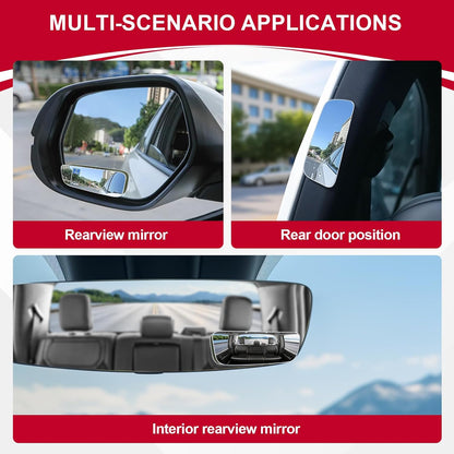 LivTee Blind Spot Car Mirror, HD Glass Frameless Convex Side Mirror Blindspot, Wide Angle Rear View Mirrors for SUVs, Trucks and RVs - Car Accessories