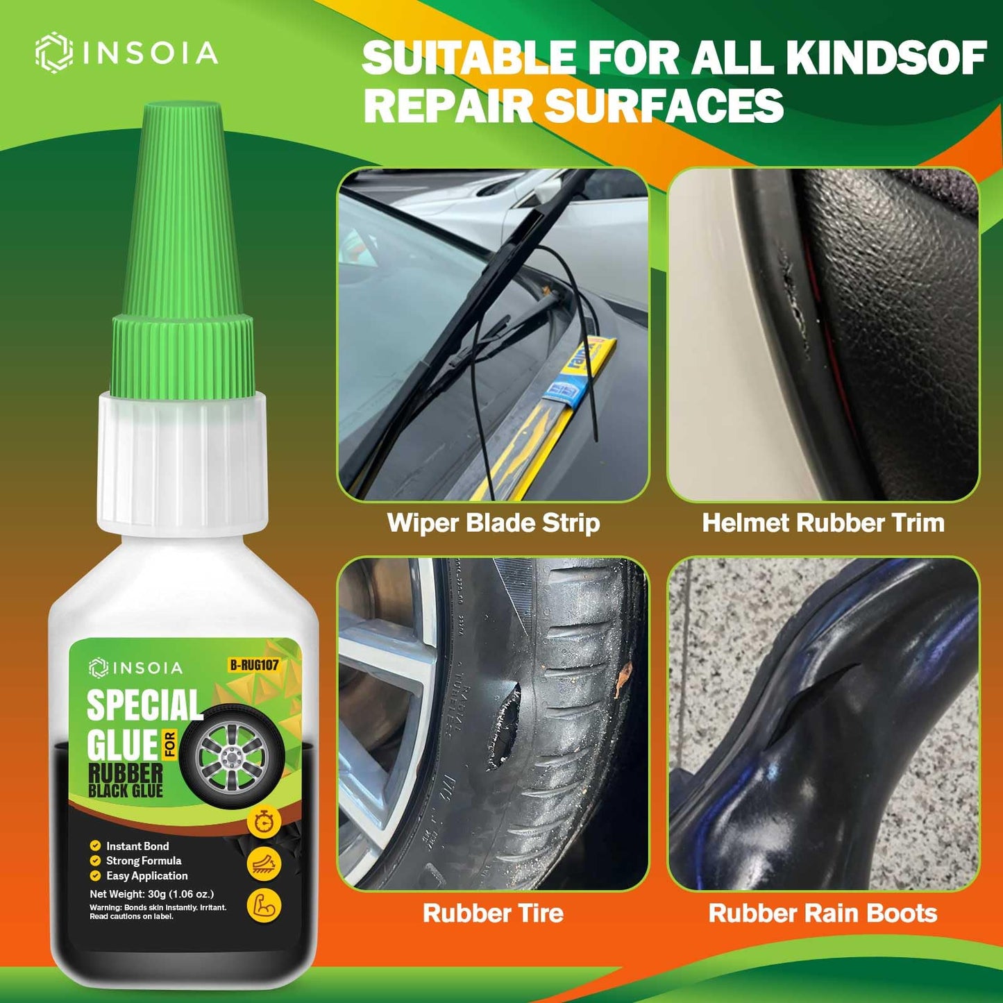 INSOIA Super Medium CA Glue, 20g, Strong Bond, with Precision Tips