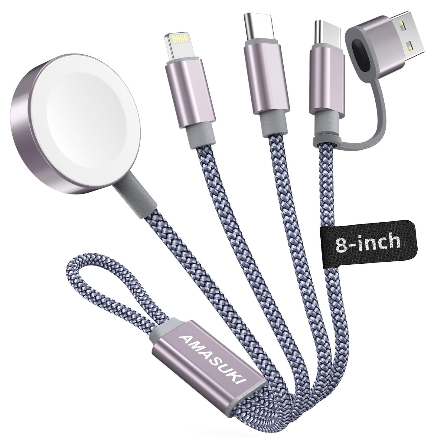 2026 Travel Essentials for Apple Watch Charger,Cruise Vacation Camping Essentials,iPhone Charger,Multi Charging Cable,3 in 2 Charging Docks for iWatch Series 11-2/Ultra,iPhone 17-12,Car