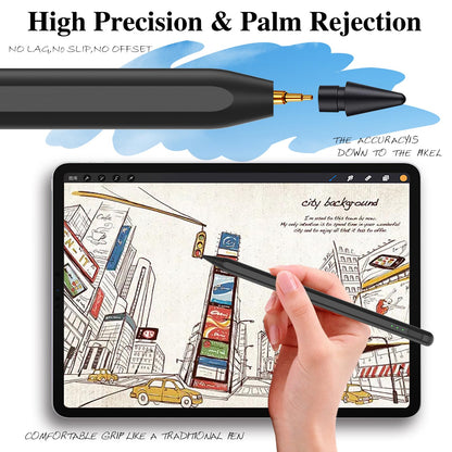 Stylus Pen for iPad11&10thGen,14Mins Faster Charge, with Pencil Holder,Palm Rejection, Tilt Sensitivity, for iPad Air11&13-inch(M3/M2), iPad Pro 11&13-inch (M4),iPad 6-11th,iPad Pro 11/12.9 inch