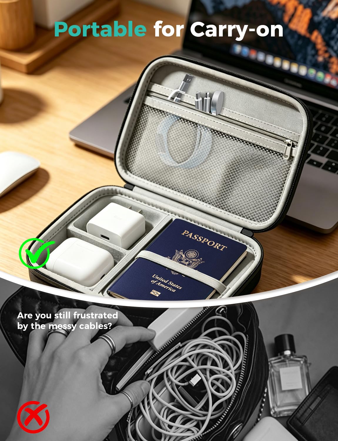 2026 Travel Essentials for Apple Watch Charger,Cruise Vacation Camping Essentials,iPhone Charger,Multi Charging Cable,3 in 2 Charging Docks for iWatch Series 11-2/Ultra,iPhone 17-12,Car