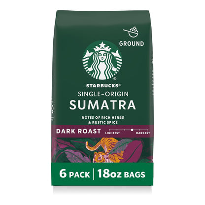 Starbucks Ground Coffee, Dark Roast Coffee, Italian Roast, 100% Arabica, 1 bag (18 oz)