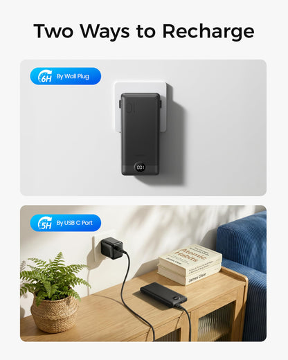 VEGER Portable Charger for iPhone, Power Bank Built in Cables and Wall Plug