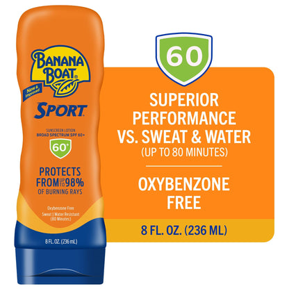 Banana Boat Sport Ultra Sunscreen Lotion SPF 30, Travel Size 3oz Twin Pack, Sweat & Water Resistant Sunblock for Active Lifestyle(Pack of 2)