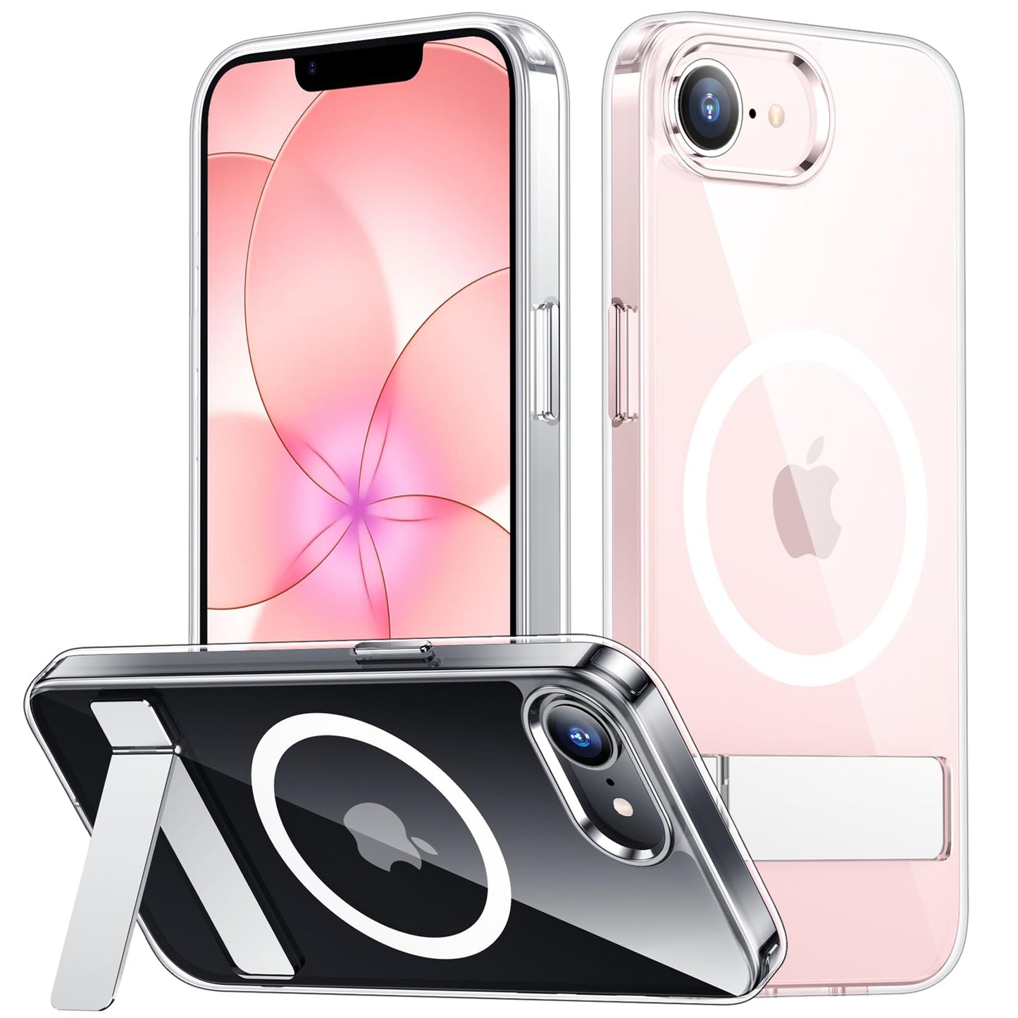 SPIDERCASE Magnetic for iPhone 17 Pro Max Case,with Kickstand,Clear