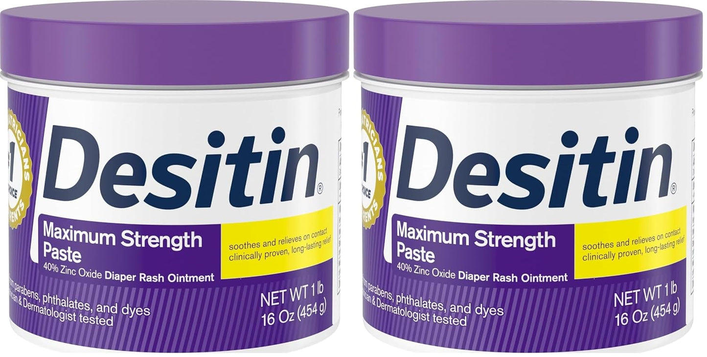 Desitin Maximum Strength Diaper Rash Paste, 40% Zinc Oxide, 4.8 oz