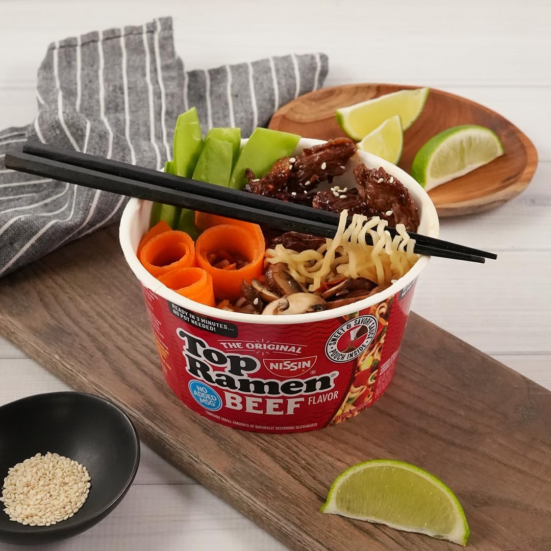 Nissin Top Ramen Noodle Soup, Chicken, 3 Ounce (Pack of 24)