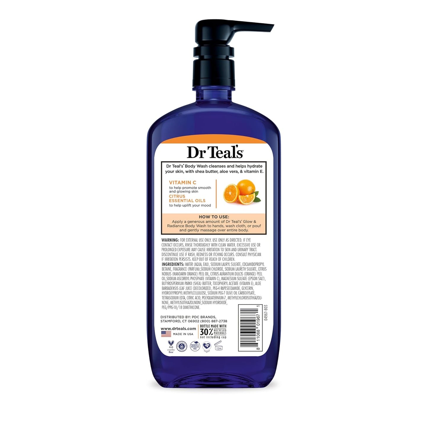 Dr Teal's Body Wash with Pure Epsom Salt, Relax & Relief with Eucalyptus & Spearmint, 24 fl oz (Pack of 2)