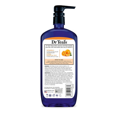 Dr Teal's Body Wash with Pure Epsom Salt, Relax & Relief with Eucalyptus & Spearmint, 24 fl oz (Pack of 2)