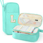 Cute Large Pencil Case Pouch,Personalized Initial Pencil Bag for Girls Boy