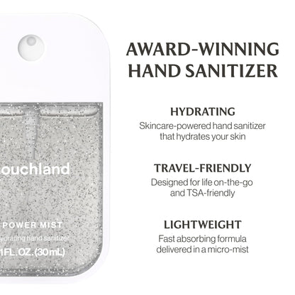 Touchland Top 5 Hydrating Hand Sanitizer Spray Set Travel Size